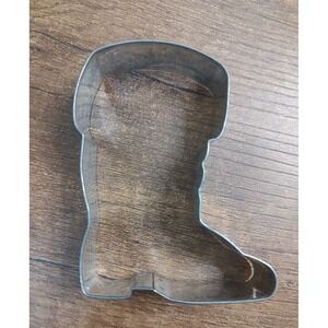 Vintage Metal Cookie Cutter Western Cowboy Boot Santa Boot B3